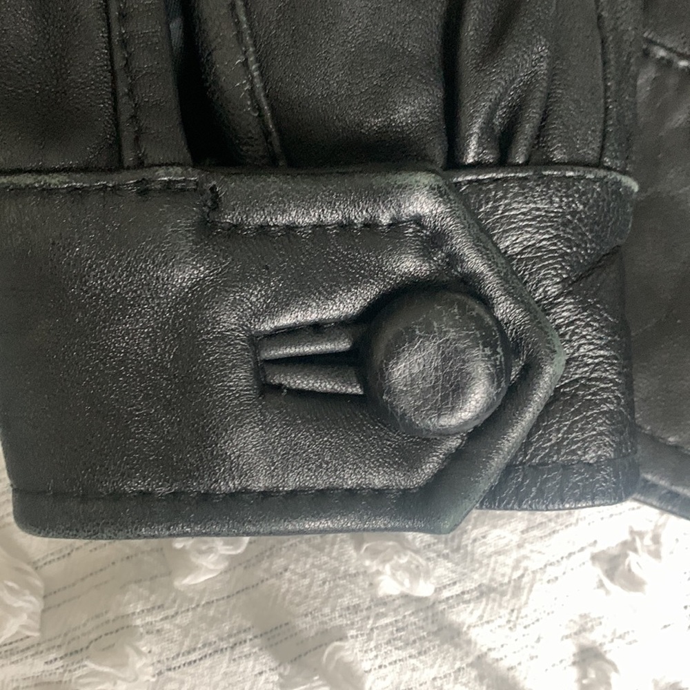 Mike & Chris Ruffle Front Leather Jacket! - Picture 5 of 5